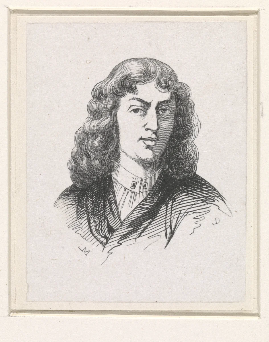 Portret van Ferdinand Bol by Monogrammist M, print, 1842