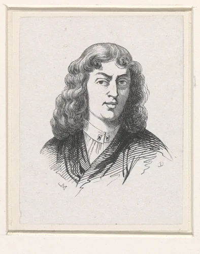 Portret van Ferdinand Bol by Monogrammist M, print, 1842