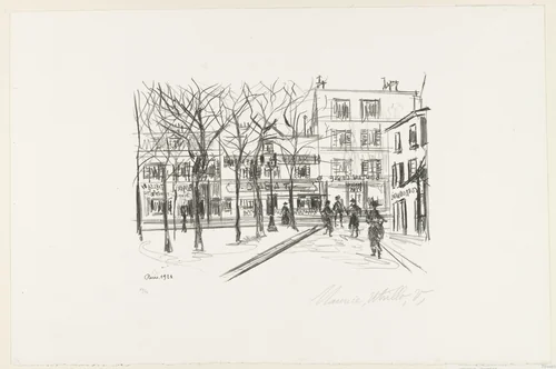 La Place du Tertre by Maurice Utrillo, print, 1919