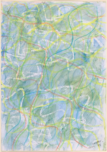 Ibiza by Stanley William Hayter, drawing, 1985