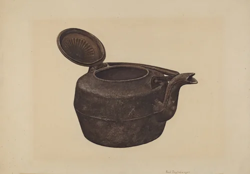 Tea Kettle by Paul Poffinbarger, index of american design, 1935-1942