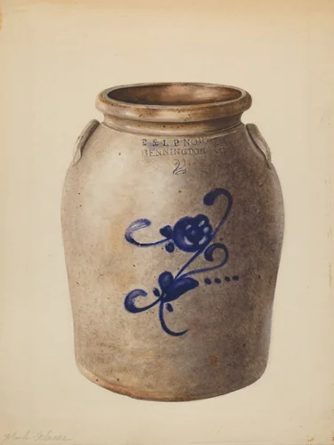 Jar by Yolande Delasser, index of american design, 1937