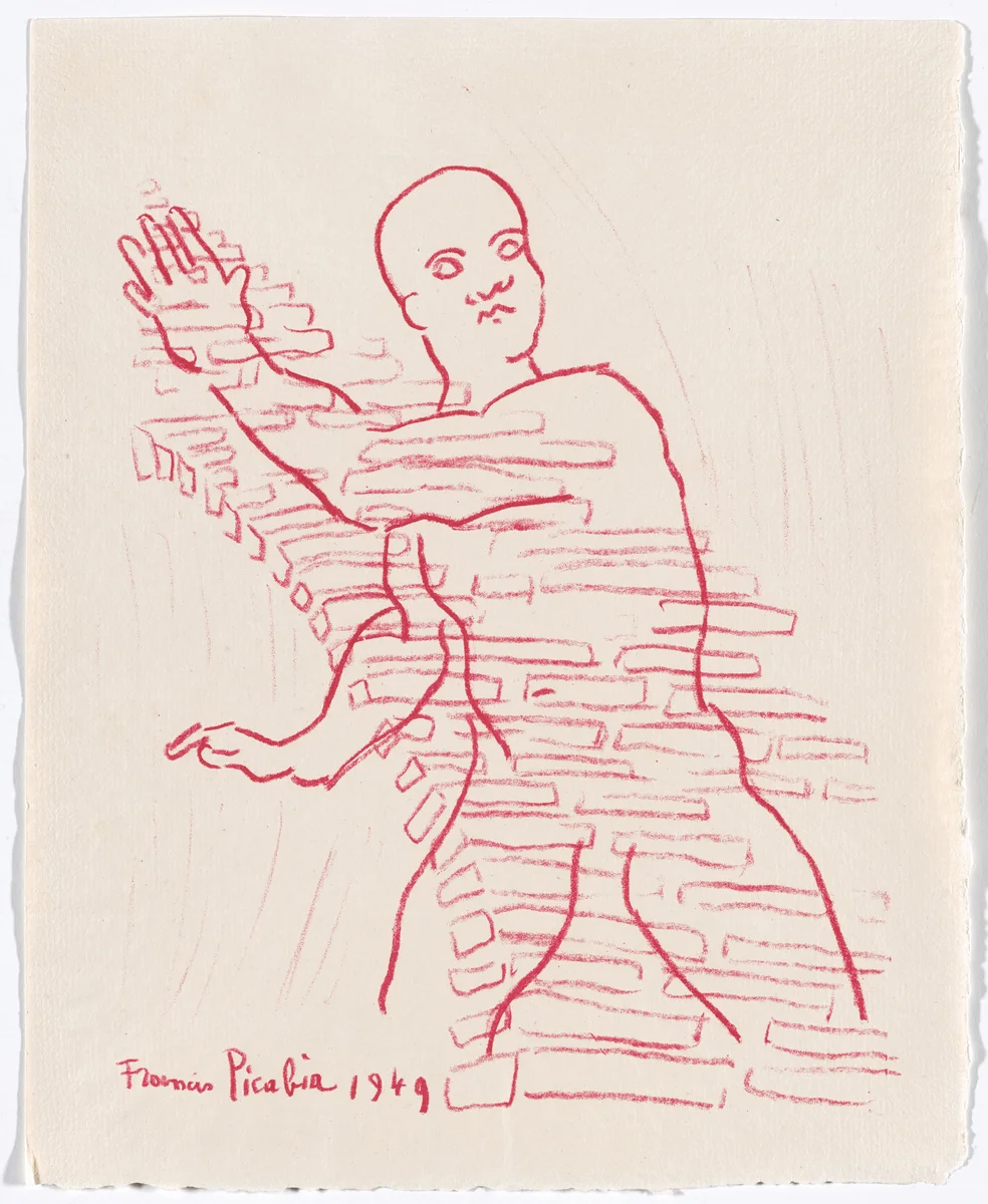 Duplicate of plate 5 from Janela do caos (Window of Chaos) by Francis Picabia, illustrated book, 1949