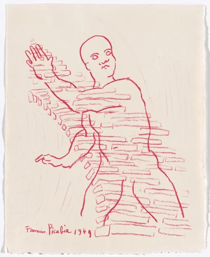 Duplicate of plate 5 from Janela do caos (Window of Chaos) by Francis Picabia, illustrated book, 1949