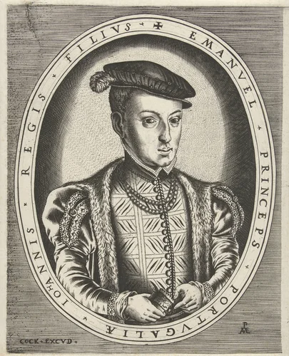 Portret van Johan Manuel van Portugal by Unknown, print, 1540-1554