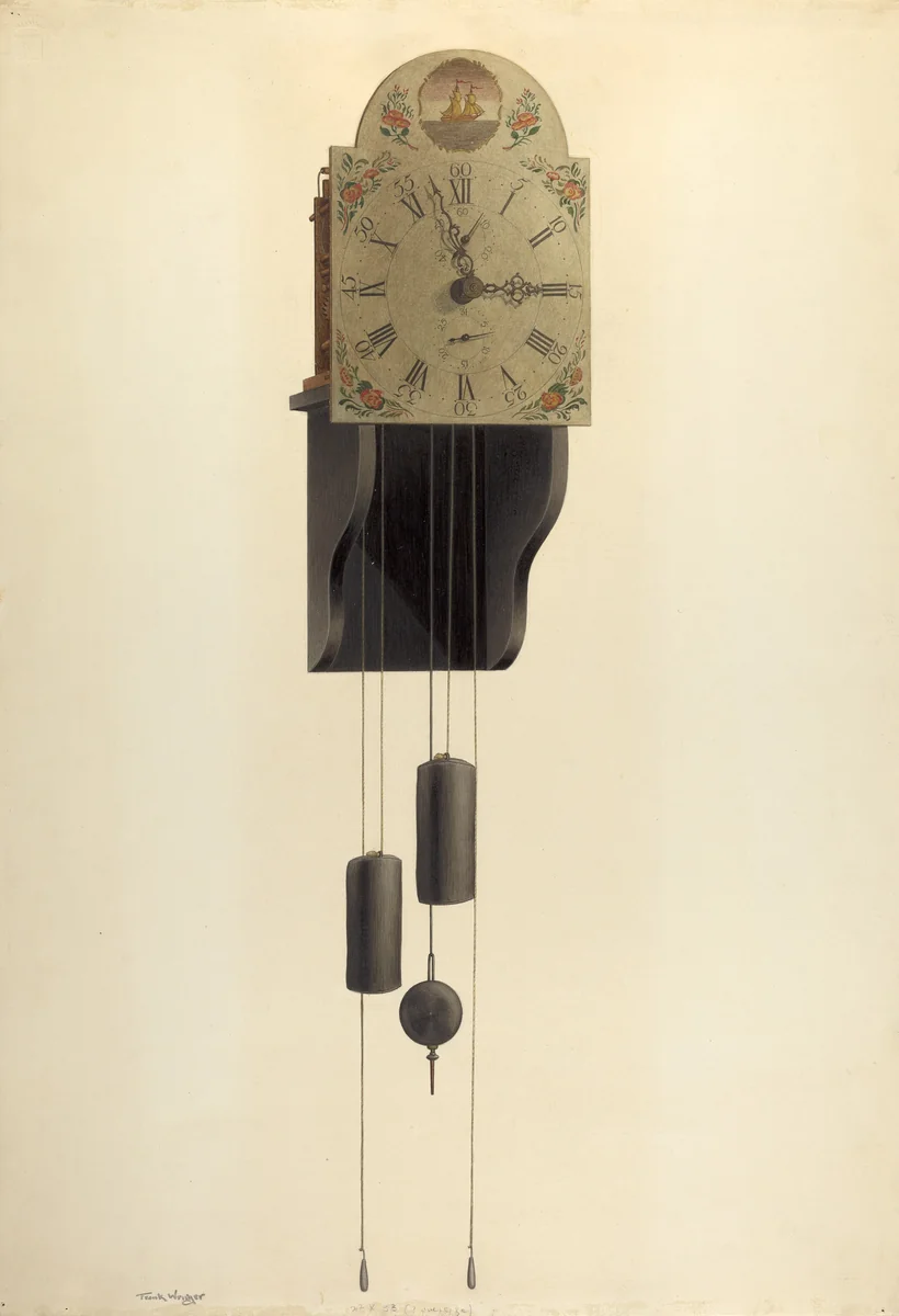 Clock by Frank Wenger, index of american design, 1935-1942