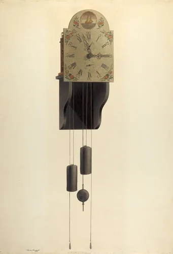 Clock by Frank Wenger, index of american design, 1935-1942