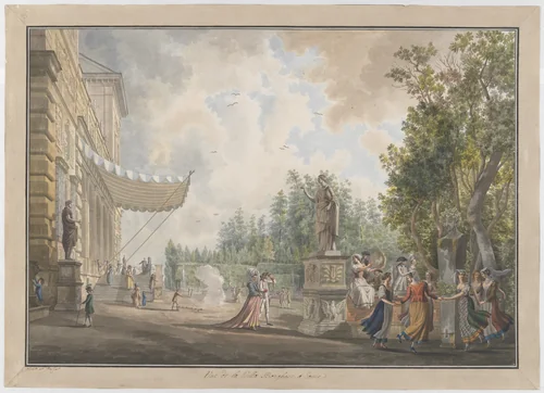 Villa Borghese by Giovanni Volpato, print, 1775-1785