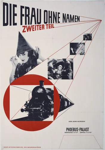 Die Frau ohne Namen (The Woman Without a Name) (Film poster for the Phoebus-Palast cinema, Munich) by Jan Tschichold, design, 1927