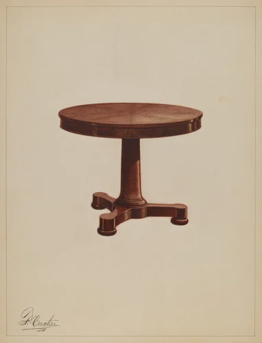 Tilt Table by Ferdinand Cartier, index of american design, 1937