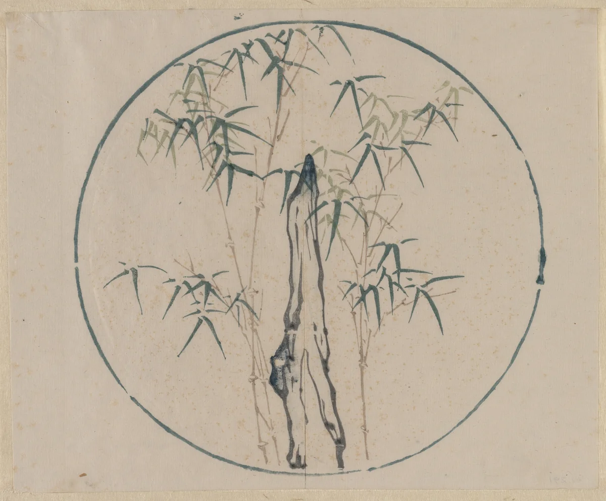 Bamboo and Rock by Unknown, print, 1368-1644