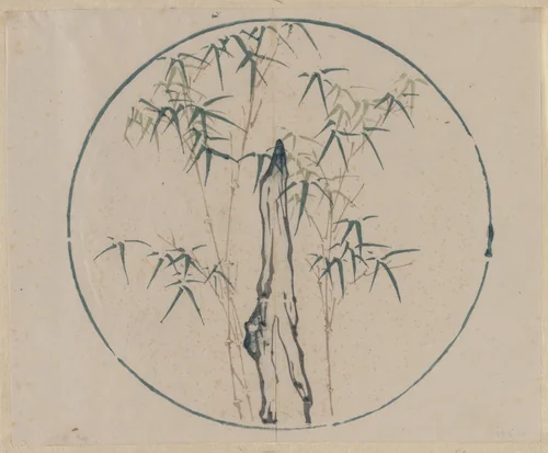 Bamboo and Rock by Unknown, print, 1368-1644