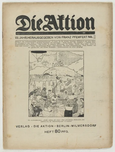 Die Aktion, vol. 8, no. 51/52 by Wilhelm Schuler, periodical, 1918
