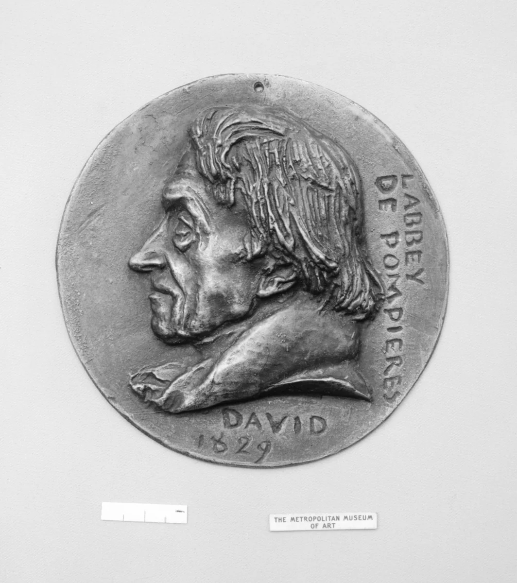 Guillaume Xavier Labbey de Pompiéres (1751–1831), French orator and polititian by Pierre-Jean David d'Angers, metalwork, 1829