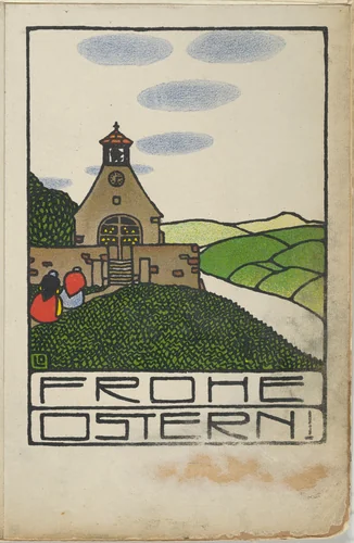 Happy Easter! (Frohe Ostern!) by Otto Lendecke, print, 1908