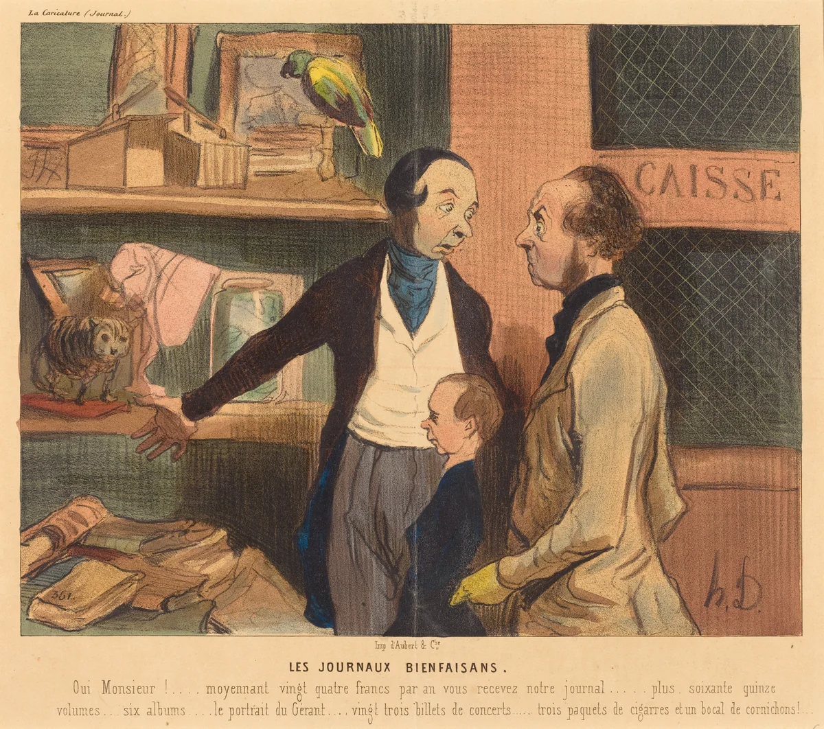 Les Journaux bienfaisans by Honoré Daumier, print, 1842