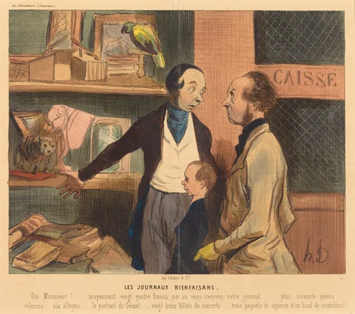 Les Journaux bienfaisans by Honoré Daumier, print, 1842