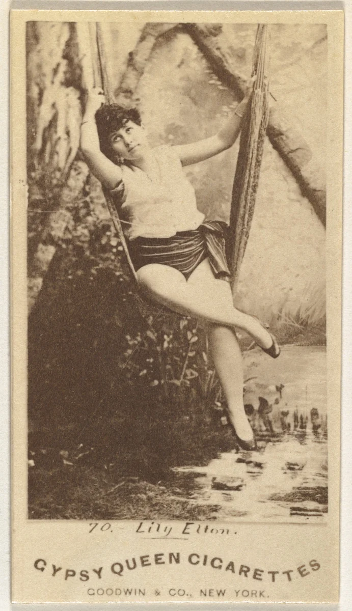 Lily Elton, from the Actors and Actresses series (N171) for Gypsy Queen Cigarettes by Goodwin & Company, photograph, 1886-1890