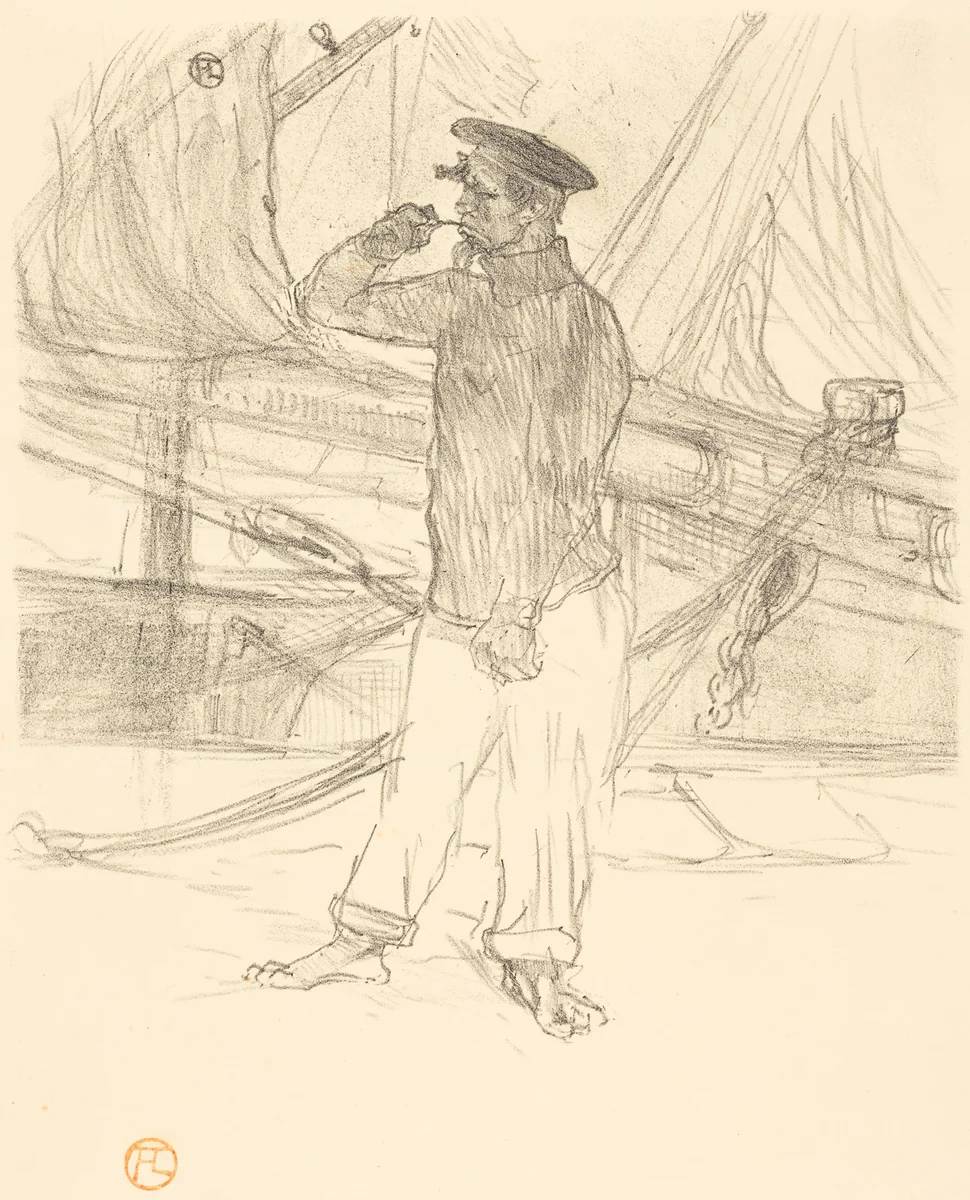 L'hareng saur by Henri de Toulouse-Lautrec, print, 1895