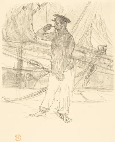 L'hareng saur by Henri de Toulouse-Lautrec, print, 1895