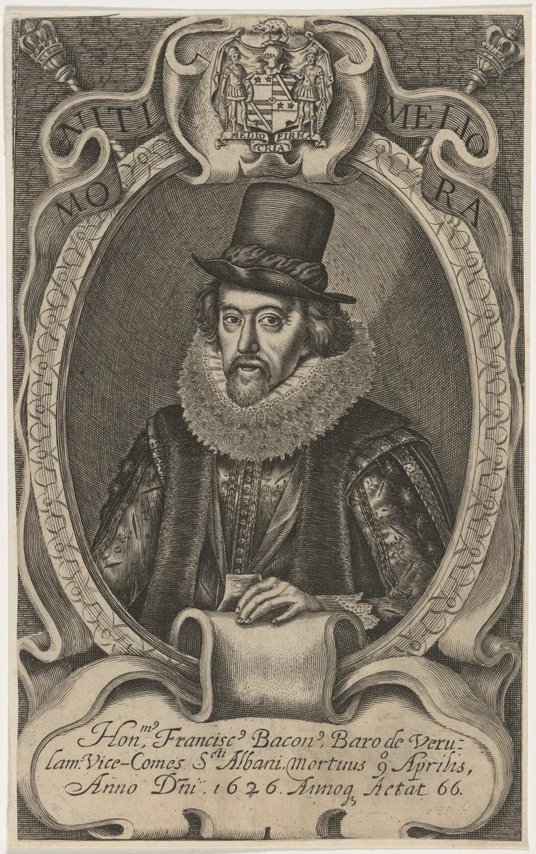 Sir Francis Bacon by Simon van de Passe, print, 1595-1647