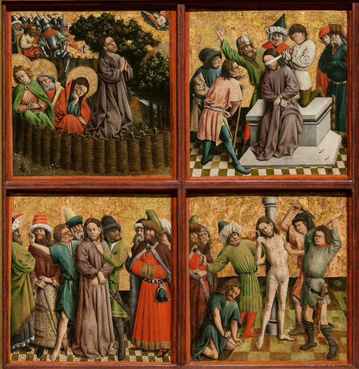 Altarpiece with The Passion of Christ by Master of the Schlägl Altarpiece, painting, 1440-1449