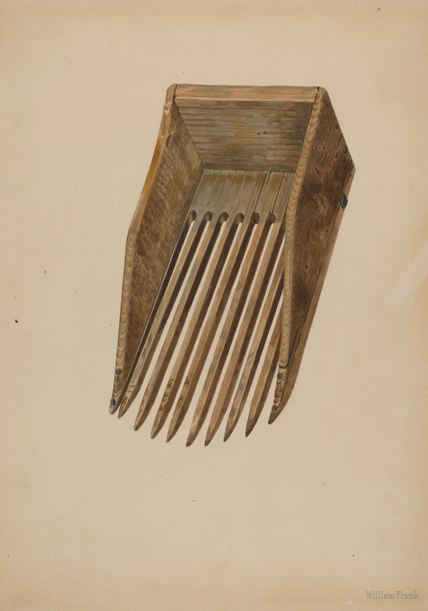 Cranberry Harvesting Scoop by William Frank, index of american design, 1942