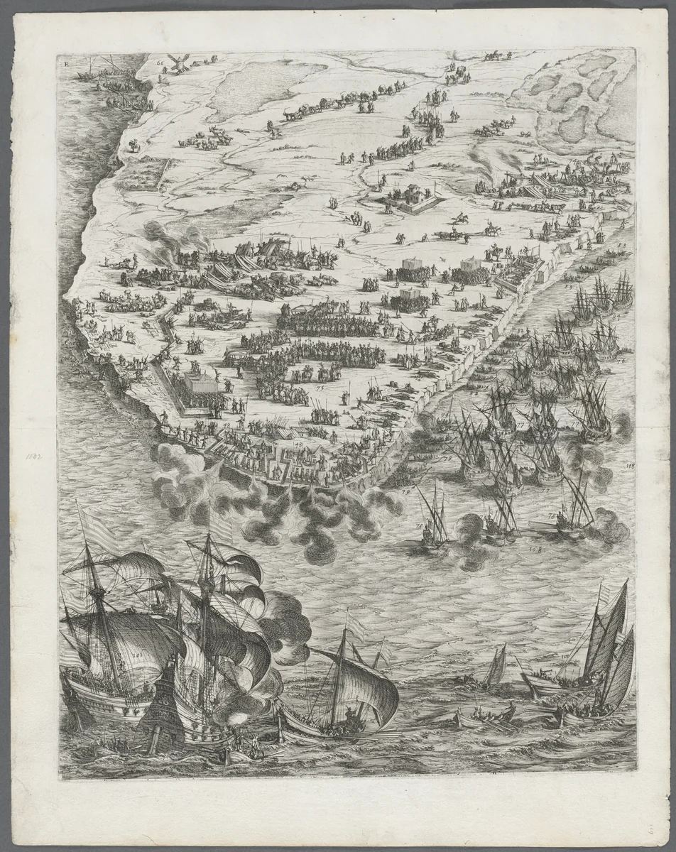 The Siege of La Rochelle: Plate 10 by Jacques Callot, print, 1628-1630