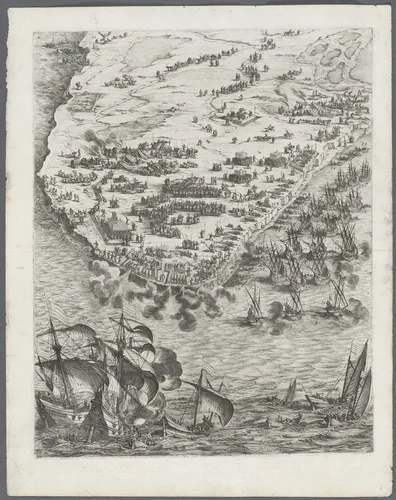 The Siege of La Rochelle: Plate 10 by Jacques Callot, print, 1628-1630