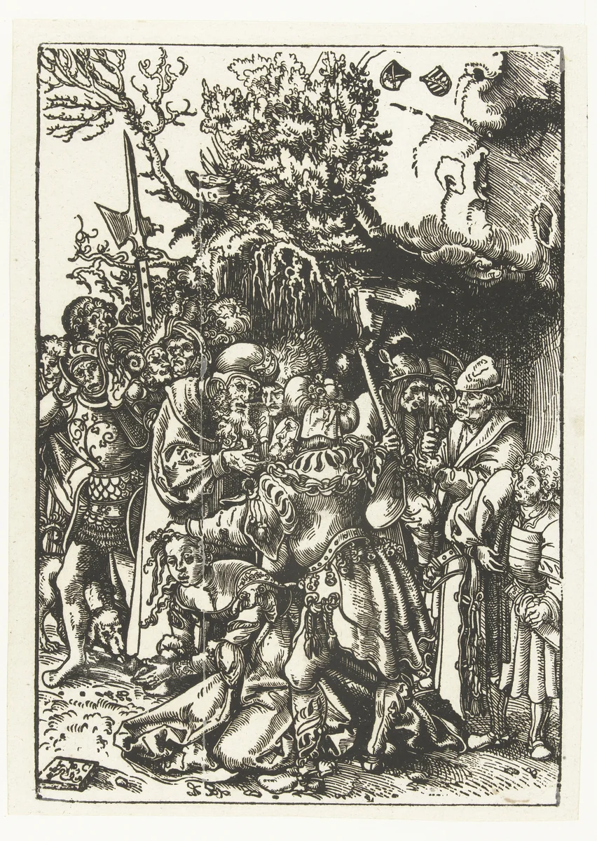 Martelaarschap van Heilige Barbara by Unknown, print, 1482-1553