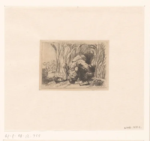 The monk in the cornfield by Dominique Vivant Denon, print, 1819