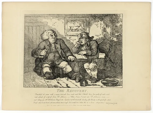 The Recovery, from Boswell's Tour of the Hebrides by Thomas Rowlandson, print, 1786