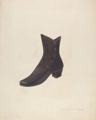 Shoe by Arlington Gregg, index of american design, 1938
