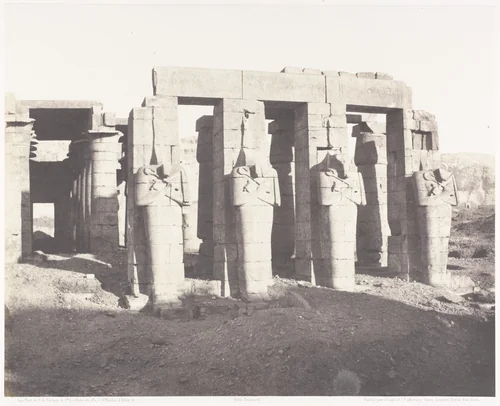 Gournah (Thèbes), Palais Dit le Memnonium by Félix Teynard, photograph, 1851-1852