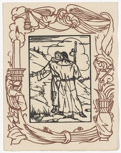 Plate (page 281) from Les Petites Fleurs de St. François (The Little Flowers of St. Francis) by Émile Bernard, illustrated book, 1928