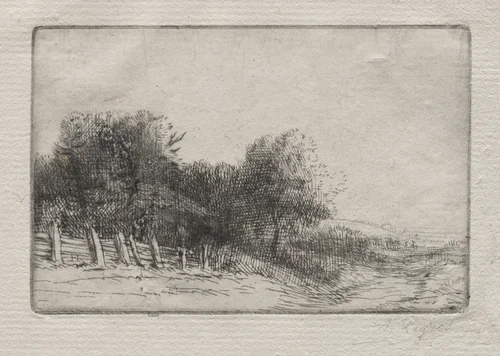 Landscape (Un Paysage) by Alphonse Legros, print, 1857-1911