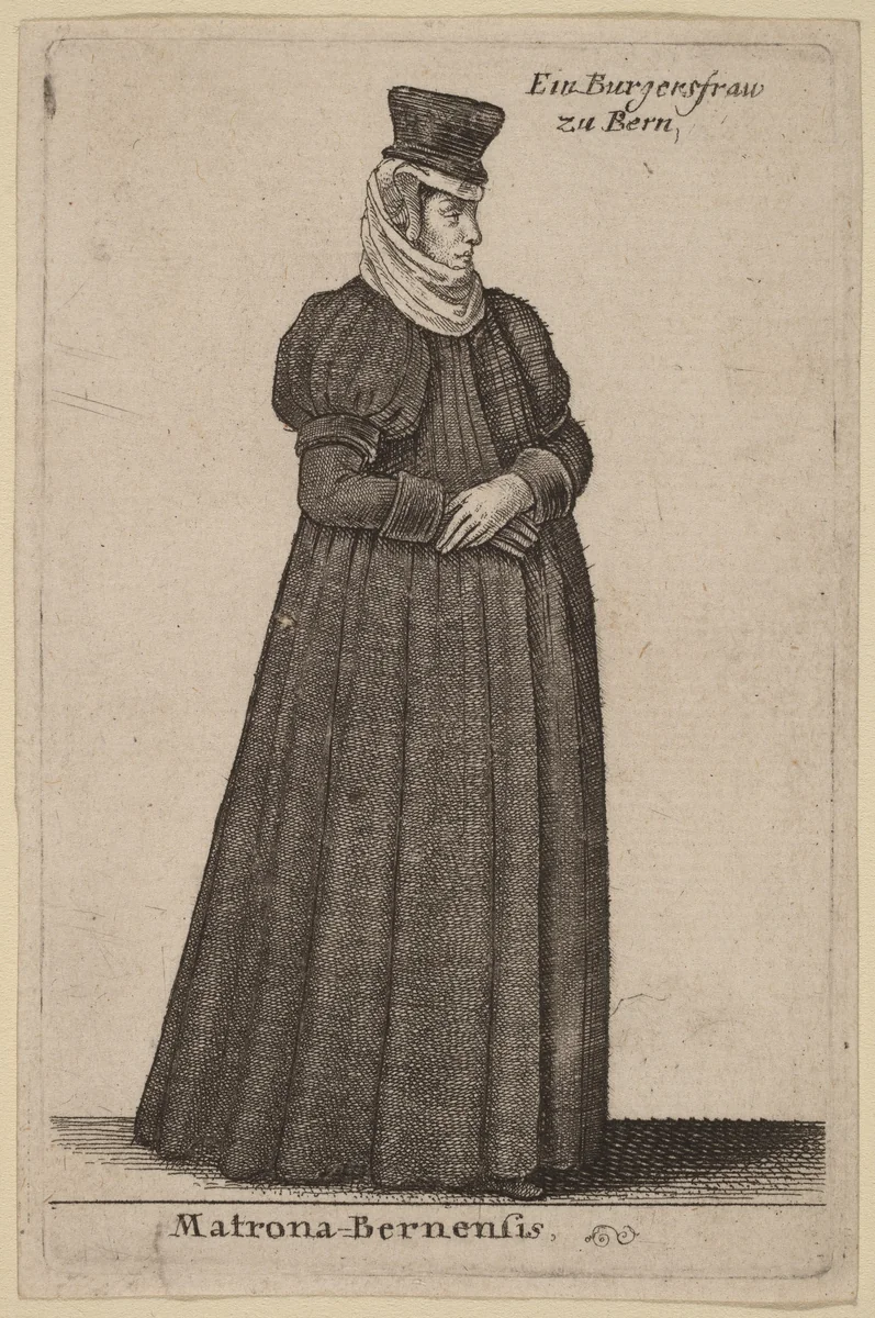 Matrona Bernensis by Wenceslaus Hollar, print, 1644-1650
