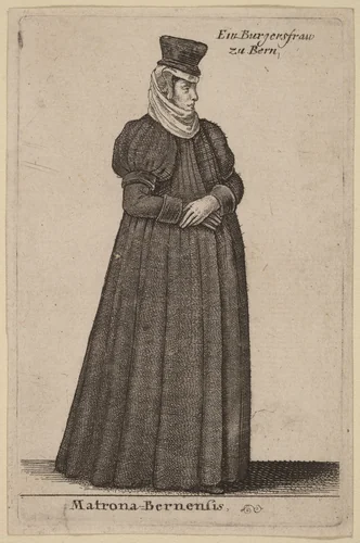Matrona Bernensis by Wenceslaus Hollar, print, 1644-1650