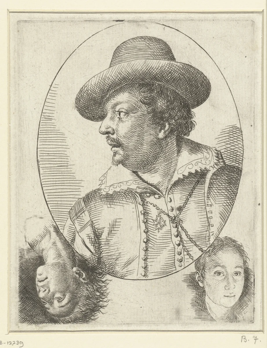 Portret van Tommaso Salini by Ottavio Mario Leoni, print, 1623-1625