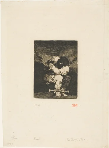 The Custody is as Barbarous as the Crime ("The Little Prisoner") by Francisco José de Goya, print, 1810-1820