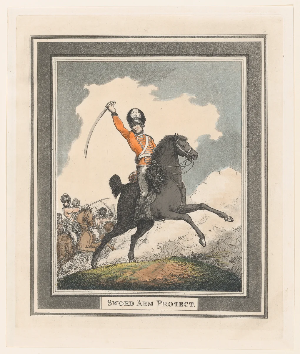 Sword Arm Protect by Thomas Rowlandson, print, 1798