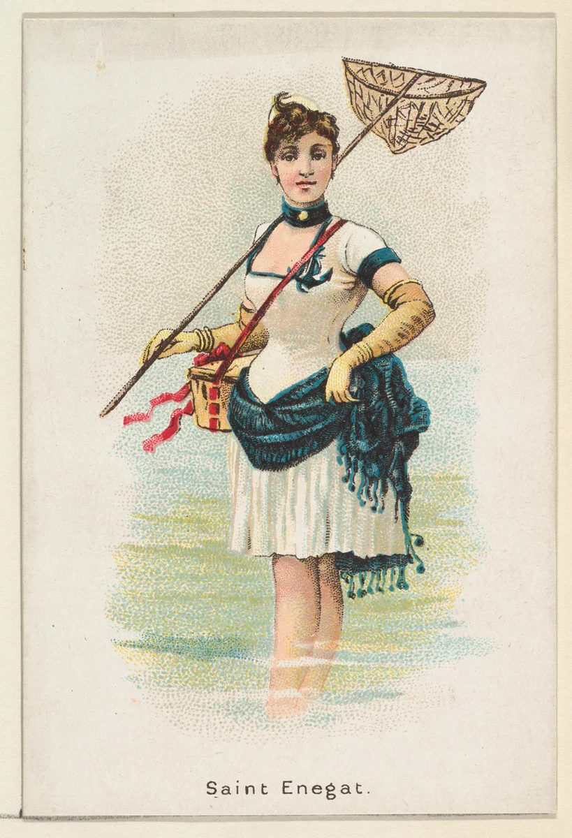 Saint Enegat, from the Beautiful Bathers series (N192) issued by Wm. S. Kimball & Co. by William S. Kimball & Company, print, 1889