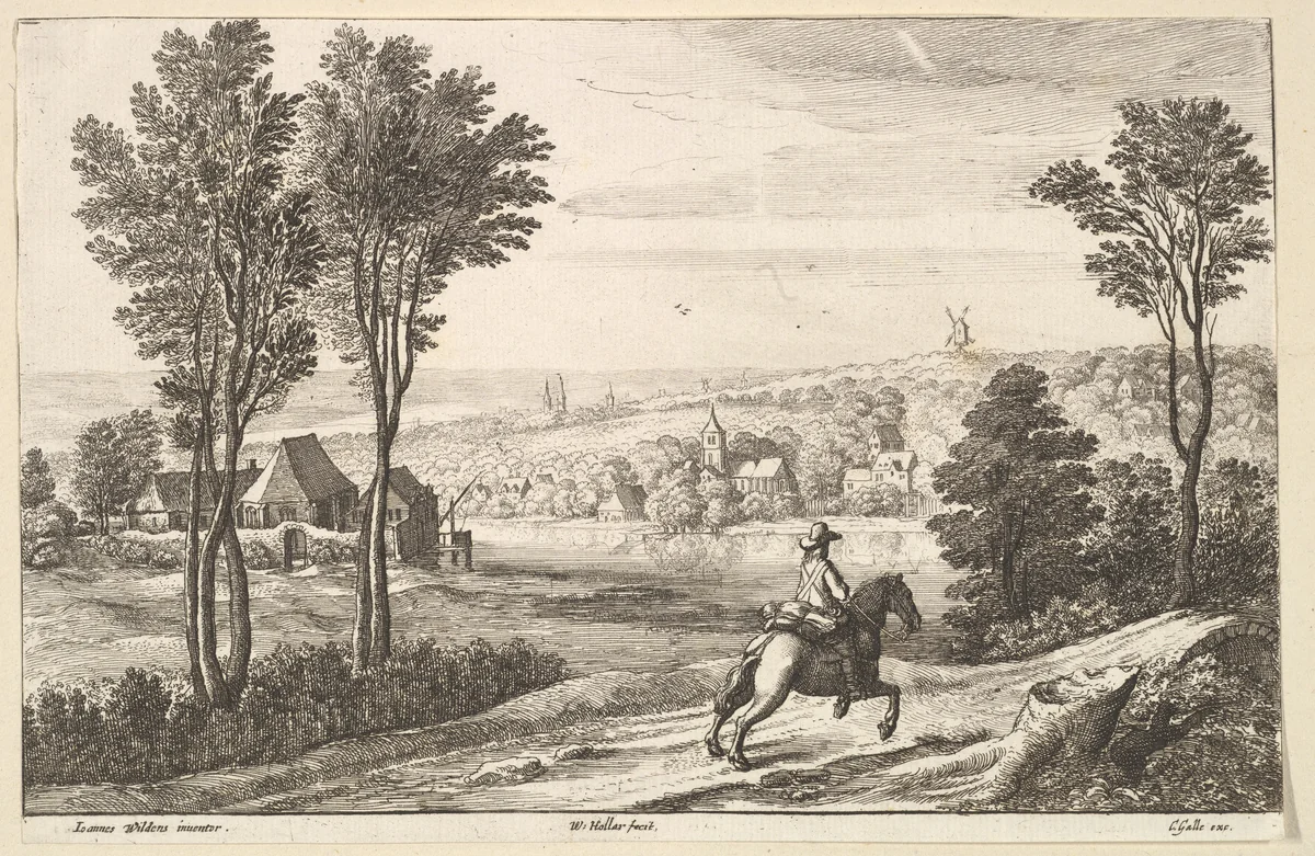 The Horseman by Wenceslaus Hollar, print, 1650