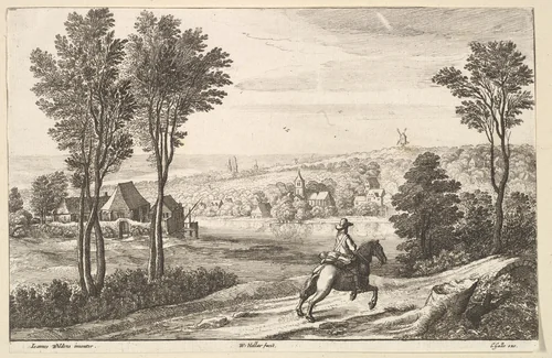 The Horseman by Wenceslaus Hollar, print, 1650