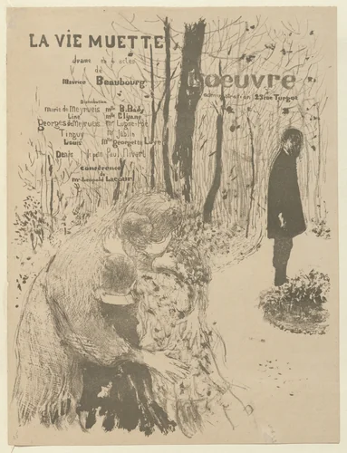 Program for The Silent Life (La Vie muette) from The Beraldi Album of Theatre Programs by Édouard Vuillard, print, 1894