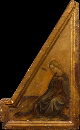 The Virgin Annunciate by Andrea Delitio, painting, 1440-1455