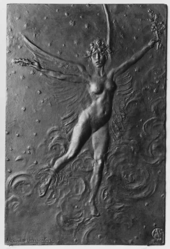 A Vision of Victory by Alexandre-Louis-Marie Charpentier, metalwork, 1885-1899