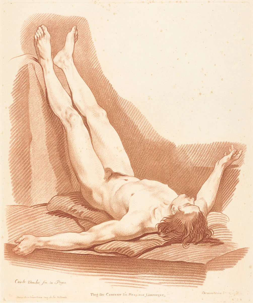 Academy by Gilles Demarteau the Elder, print, 1722-1776