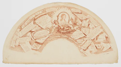 Fan leaf celebrating the Duchess of York by Sarah Ashton, print, 1792