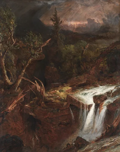 The Clove - A Storm Scene in the Catskill Mountains by Jasper Cropsey, painting, 1851